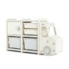 Truck shaped storage box for organizing and decorating boys and girls' rooms, lightweight plastic storage box