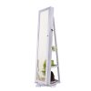 360 Degree Rotation Full-Body Mirror Cabinet PVC Film Moisture-Proof Dressing Mirror Cabinet Super Storage Jewelry Storage Mirror Cabinet White