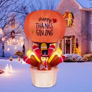 6ft 15W 5 LED Lights Turkey Hot Air Balloon Garden Turkey Decoration