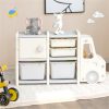 Truck shaped storage box for organizing and decorating boys and girls' rooms, lightweight plastic storage box