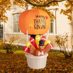 6ft 15W 5 LED Lights Turkey Hot Air Balloon Garden Turkey Decoration