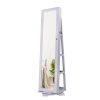 360 Degree Rotation Full-Body Mirror Cabinet PVC Film Moisture-Proof Dressing Mirror Cabinet Super Storage Jewelry Storage Mirror Cabinet White