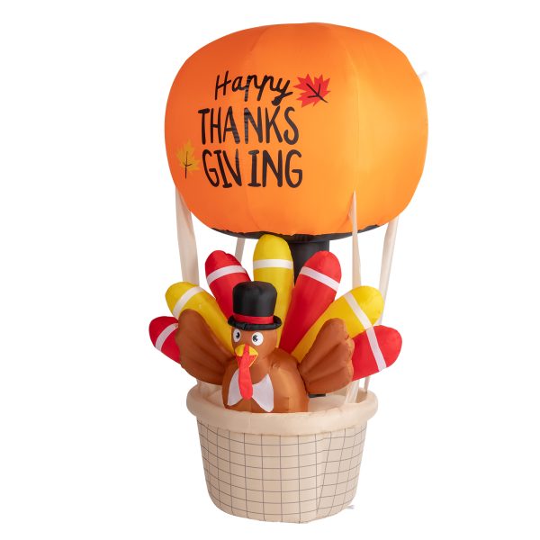 6ft 15W 5 LED Lights Turkey Hot Air Balloon Garden Turkey Decoration