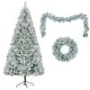 Snowflake Christmas tree decoration wreath, Christmas tree decoration, pine cone decoration, suitable for family holiday decoration flower strip, atmosphere light strip, colorful LED lights, 8 lighting modes