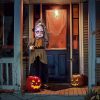 Halloween Horror Atmosphere Decoration, Moving Little Girl, Battery Powered, Standing Doll, Halloween Decoration, Red Glowing Eye Doll