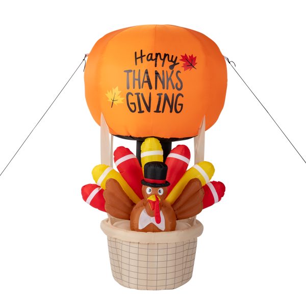 6ft 15W 5 LED Lights Turkey Hot Air Balloon Garden Turkey Decoration