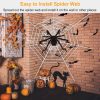 Halloween Decorations Spider Outdoor 49inch Halloween Spider with 126 inch Tarantula Mega Spider Web Hairy Poseable Scary Spider Outdoor Yard Creepy Decor Spider Stretch Cobweb