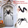 Halloween Decorations Spider Outdoor 49inch Halloween Spider with 126 inch Tarantula Mega Spider Web Hairy Poseable Scary Spider Outdoor Yard Creepy Decor Spider Stretch Cobweb