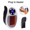 Portable Plug in Wall Space Heater Digital Timer Electric Personal Heater Fan US