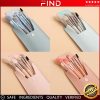 8PCS Makeup Brushes with Bag,Cosmetic Brushes for Face Foundation Blush Eye Shadow(Cyan)