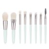 8PCS Makeup Brushes with Bag,Cosmetic Brushes for Face Foundation Blush Eye Shadow(Cyan)