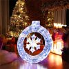 33 Inch Lighted Snowflake Wreath Christmas Decoration,Outdoor decoration