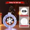 33 Inch Lighted Snowflake Wreath Christmas Decoration,Outdoor decoration