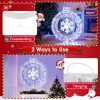 33 Inch Lighted Snowflake Wreath Christmas Decoration,Outdoor decoration