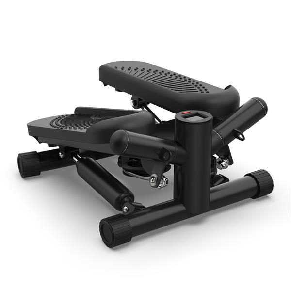 Steppers for Exercise - Mini Stair Stepper Machine with Resistance Bands 330lbs Twist Stepper Portable Exercise Equipment for Full Body Workout-Black