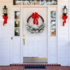 Snow Flocked Artificial Christmas Wreath with 35 LED Lights