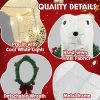 Lighted Christmas Wall Decor Reindeer Head, 39" Pre-lit 3D Rudolph Hanging Wreath for Front Door Window Indoor Outdoor Xmas Decor Lighted Holiday Displays