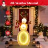 Christmas decoration snowman, outdoor courtyard lighting, luminous snowman