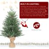 3 FT Tabletop Artificial Mini Christmas Tree with Cloth Bag Base for Bedroom Table Desk Porch, Small Xmas Tree with 100 Branch Tips for Home Office Store Holiday Deco, Green