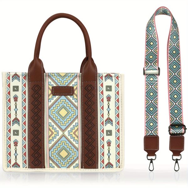 Women's Boho 3-piece Tote Set - lightweight, versatile bag with adjustable straps for everyday use and Christmas gifts