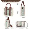 Women's Boho 3-piece Tote Set - lightweight, versatile bag with adjustable straps for everyday use and Christmas gifts